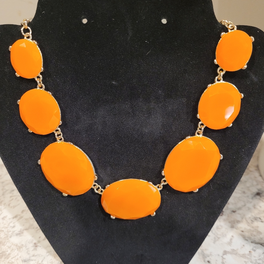 Tasha Orange Statement Necklace - image 2
